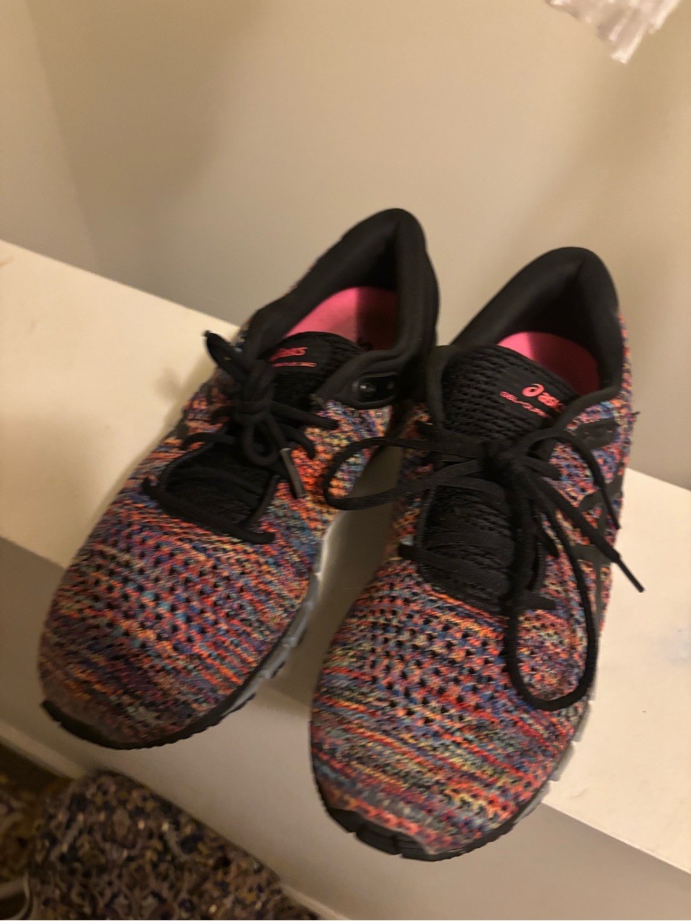 ASICS Women's Multicolor Knit Running Shoes with Black Accents